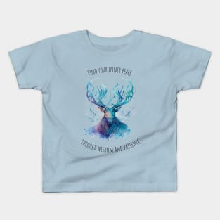 Watercolor Deer | Motivational Quotes | Elk Kids T-Shirt